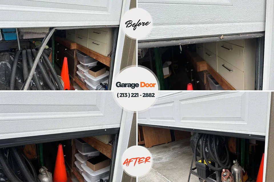 Before and after: garage door repair Cactus Flats, AZ
